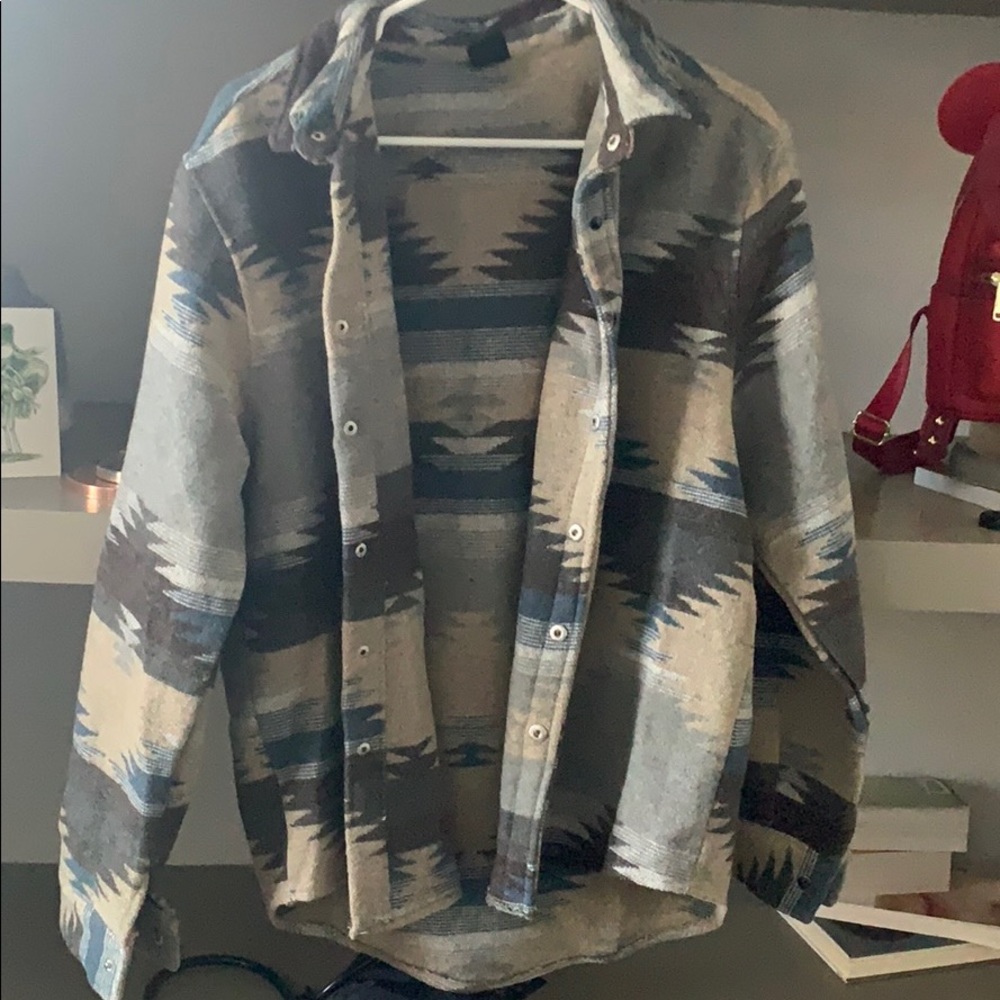 Tribal patterned flannel/jacket